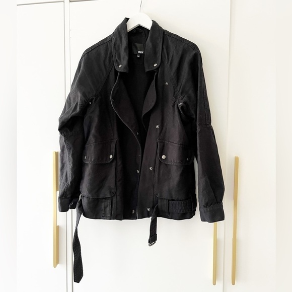 Wilfred Free Raydar Linen/Cotton Moto Jacket - Picture 4 of 11